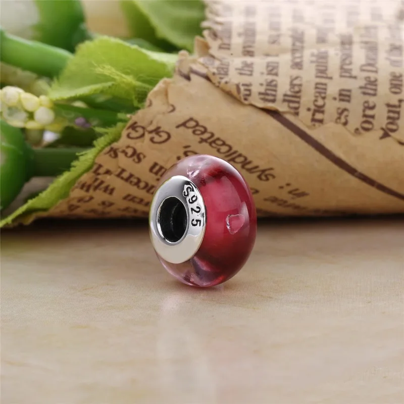 (kép) PANDORA ezüst charm, Cerise szív - Megtekintés 2