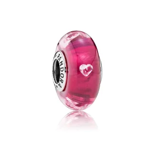 PANDORA ezüst charm, Cerise szív (kép) PANDORA ezüst charm, Cerise szív
