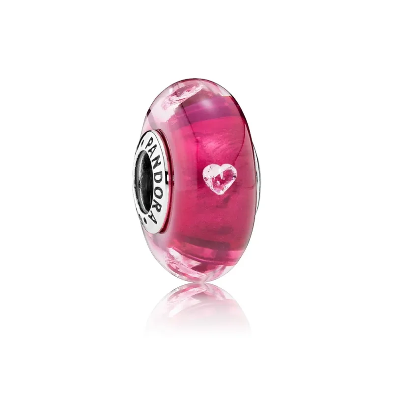 (kép) PANDORA ezüst charm, Cerise szív