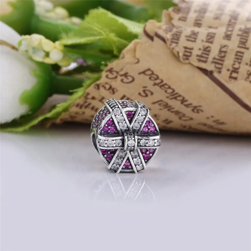 (kép) PANDORA ezüst charm, Csillámló ajándék - Megtekintés 2