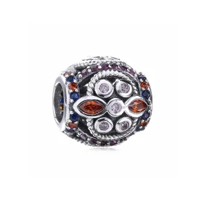 (kép) PANDORA ezüst charm, Csillogó galaxis 756225PCZMXB