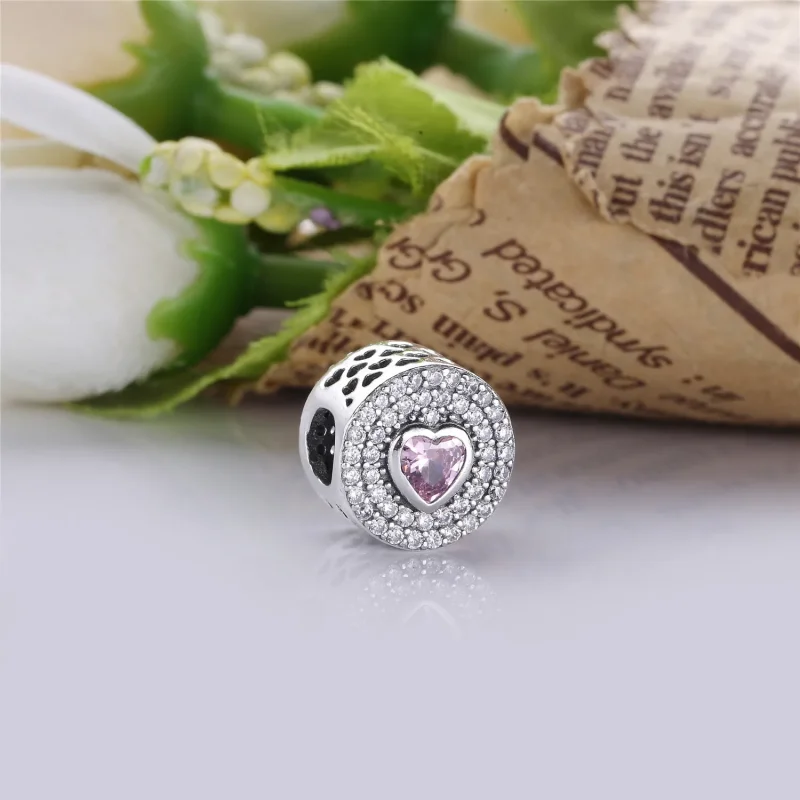 (kép) PANDORA ezüst charm, Csillogó szív - PX00190-1 - Megtekintés 3
