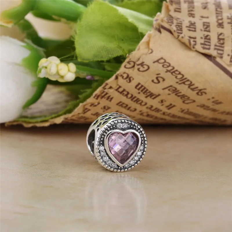 (kép) PANDORA ezüst charm, Csillogó szív - PX00210-1 - Megtekintés 3
