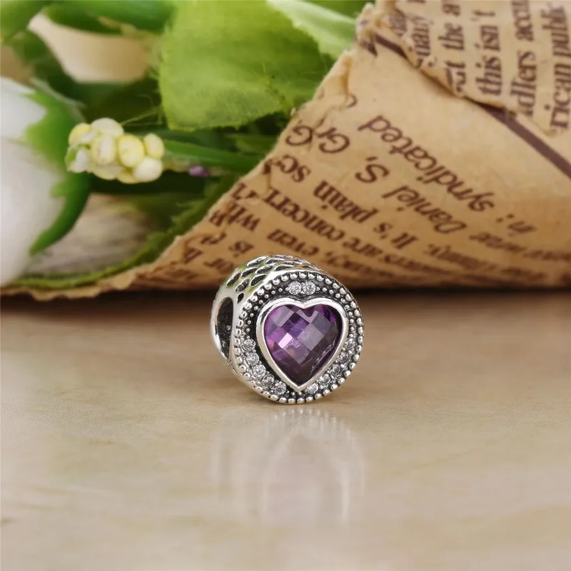 (kép) PANDORA ezüst charm, Csillogó szív - PX00210-1 - Megtekintés 4