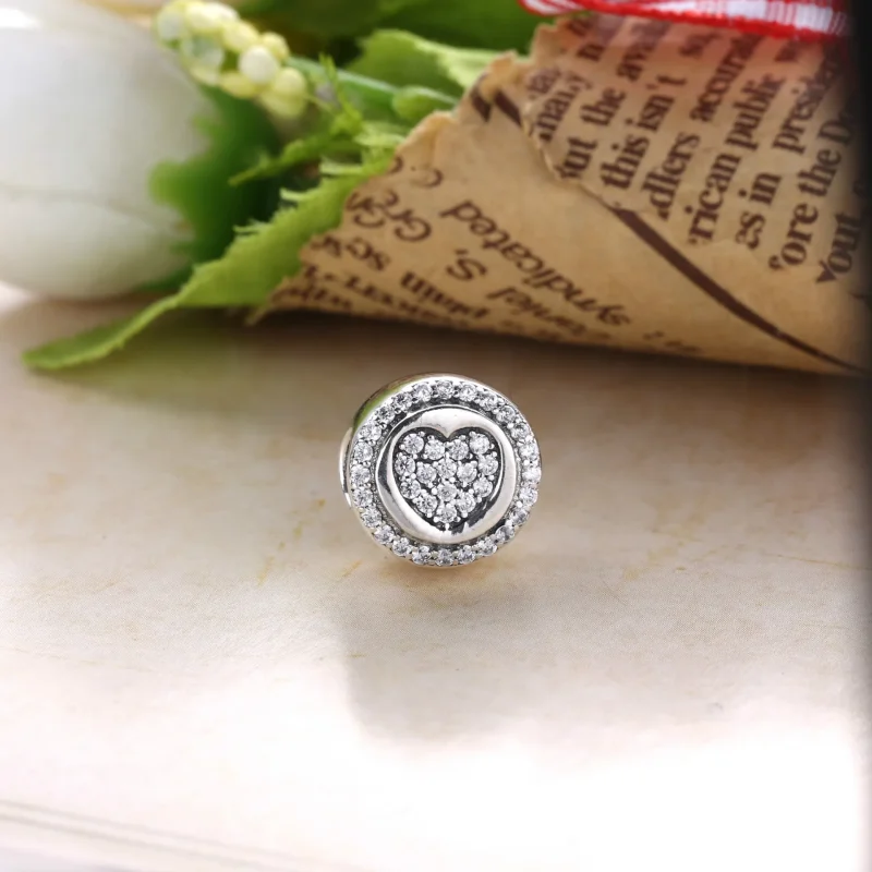(kép) PANDORA ezüst charm, Csillogó szív - PX00242-1B - Megtekintés 3