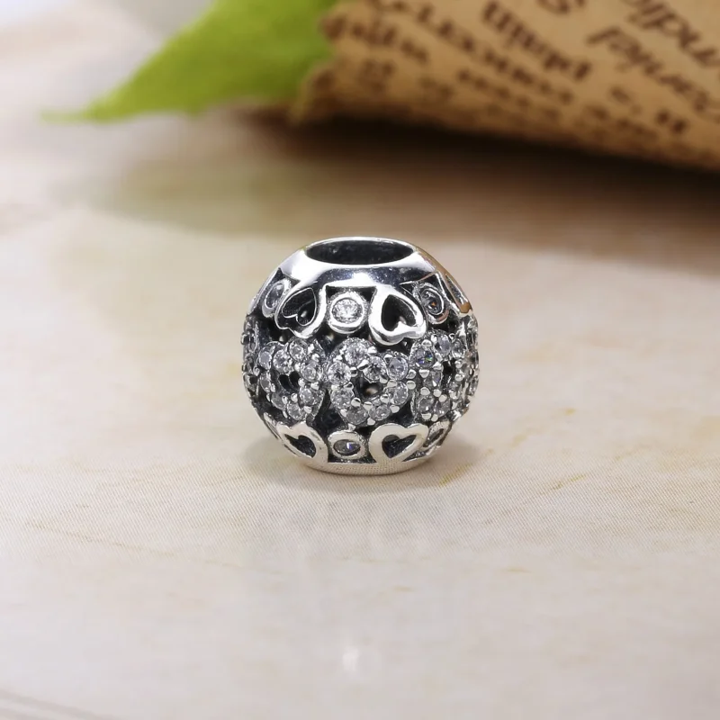 (kép) PANDORA ezüst charm, Csillogó szív - PX00276-1 - Megtekintés 2