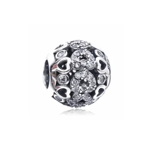 (kép) PANDORA ezüst charm, Csillogó szív - PX00276-1