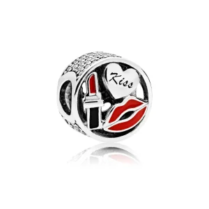 (kép) PANDORA ezüst charm, Glamour csókja