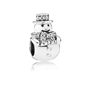 (kép) PANDORA ezüst charm, Hóember 792001CZ