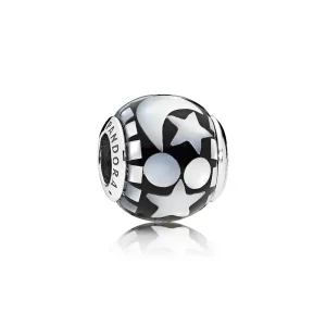 (kép) PANDORA ezüst charm, Hold és a csillagok