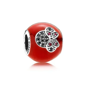 (kép) PANDORA ezüst charm, I ♥ Minnie Mouse