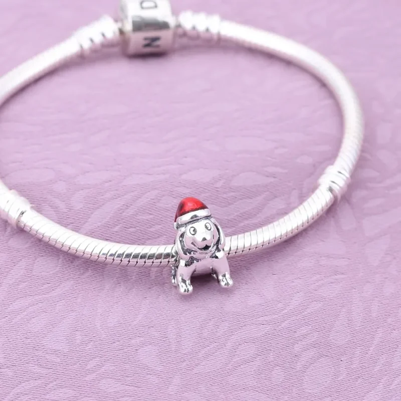 (kép) PANDORA ezüst charm, Karácsonyi kiskutya - Megtekintés 2