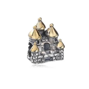 (kép) PANDORA ezüst charm, kastély