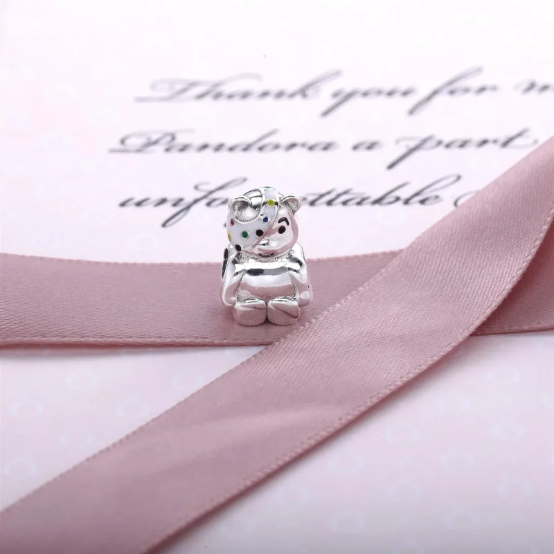 (kép) PANDORA ezüst charm, Korlátozott kiadású Pudsey Bear - Megtekintés 2
