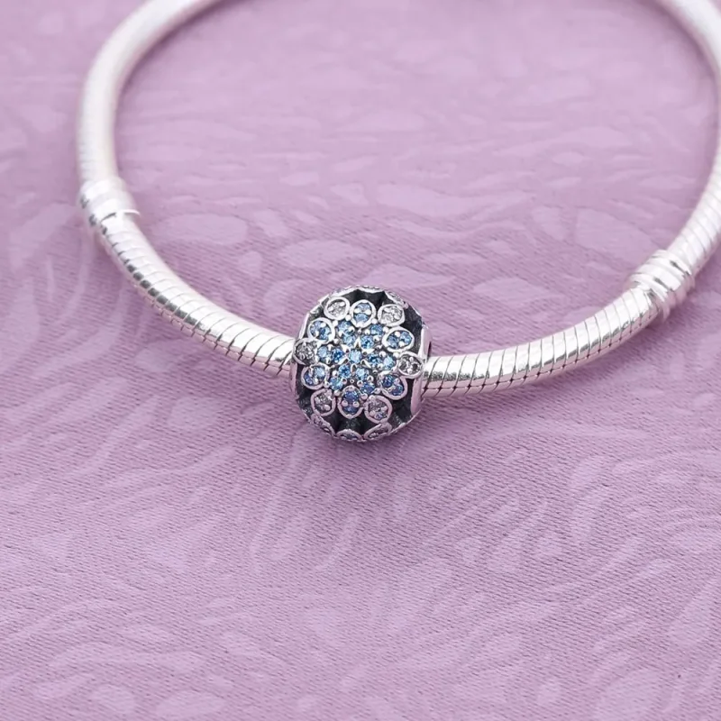 (kép) PANDORA ezüst charm, Kristályosított hópehely - Megtekintés 2