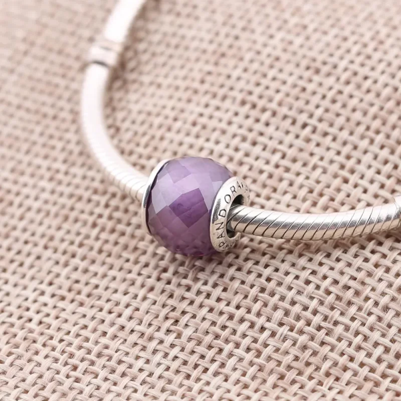 (kép) PANDORA ezüst charm, Lila vékony aspektusok - Megtekintés 2