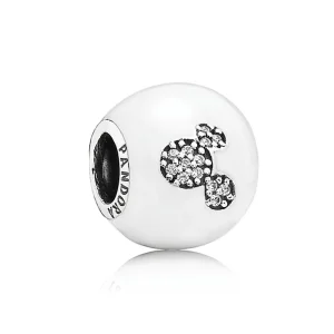 (kép) PANDORA ezüst charm, Mickey egér "Szeretlek Mickey"