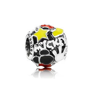 (kép) PANDORA ezüst charm, Mickey Mouse "Mickey Mania"