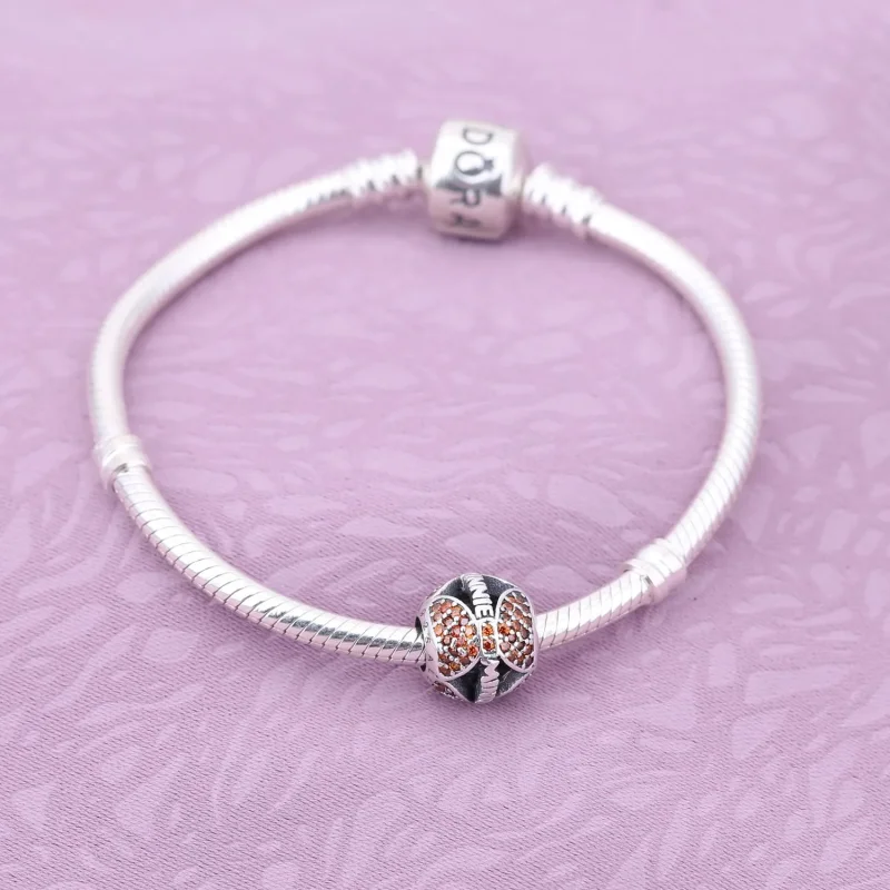 (kép) PANDORA ezüst charm, Minnie egér "Minnie's Sparkling Bow" - Megtekintés 2
