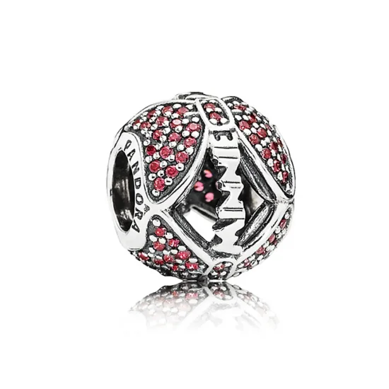 (kép) PANDORA ezüst charm, Minnie egér "Minnie's Sparkling Bow"