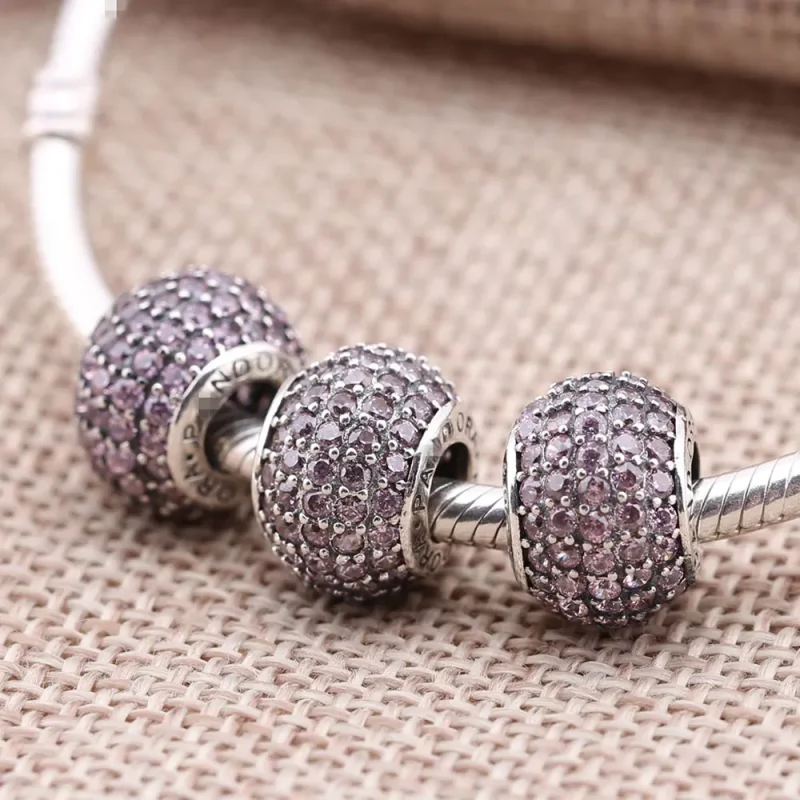 (kép) PANDORA ezüst charm, Pavé Ball 791051CZR - Megtekintés 3