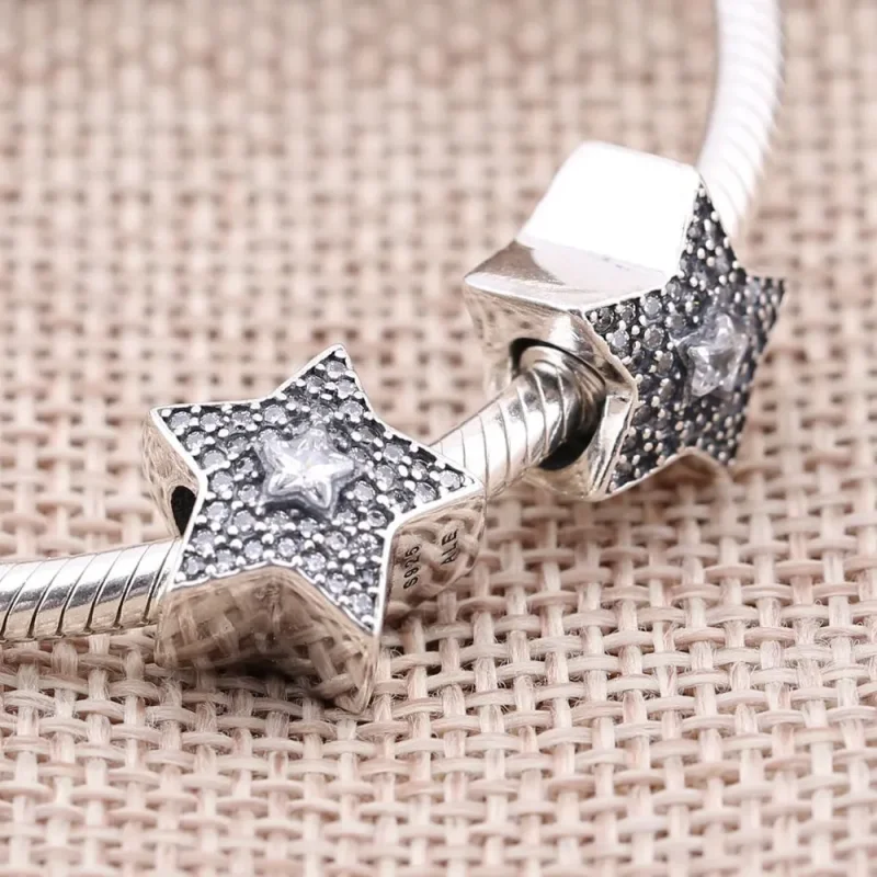 (kép) PANDORA ezüst charm, Pavé kívánságcsillaga - Megtekintés 2
