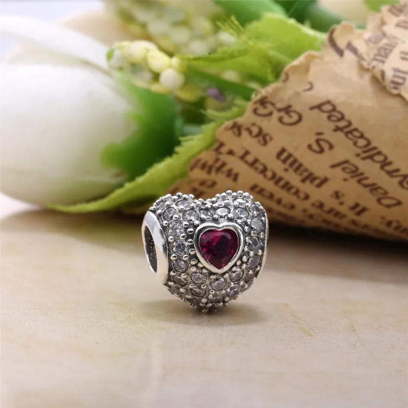 (kép) PANDORA ezüst charm, Pavé szív - Megtekintés 4