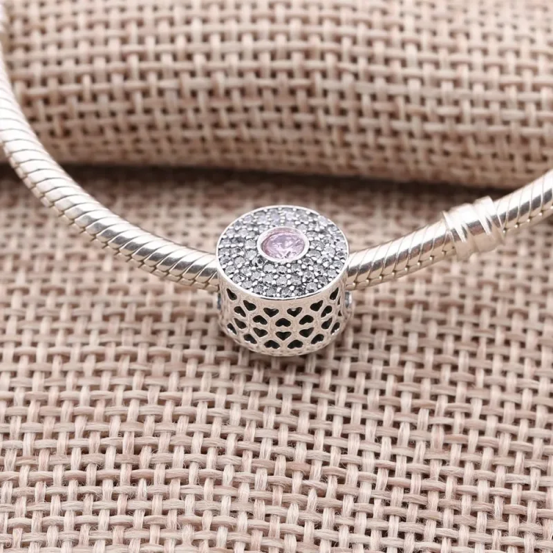 (kép) PANDORA ezüst charm, Rosy Radiant Splendor - Megtekintés 2