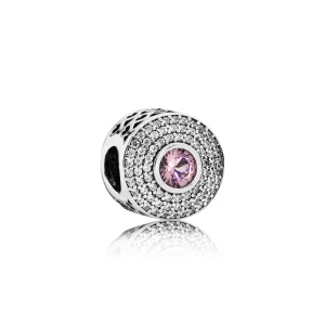 (kép) PANDORA ezüst charm, Rosy Radiant Splendor