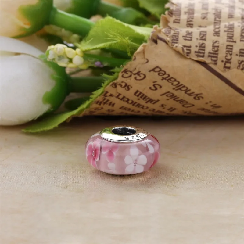(kép) PANDORA ezüst charm, Rózsaszín virág 791652A - Megtekintés 3