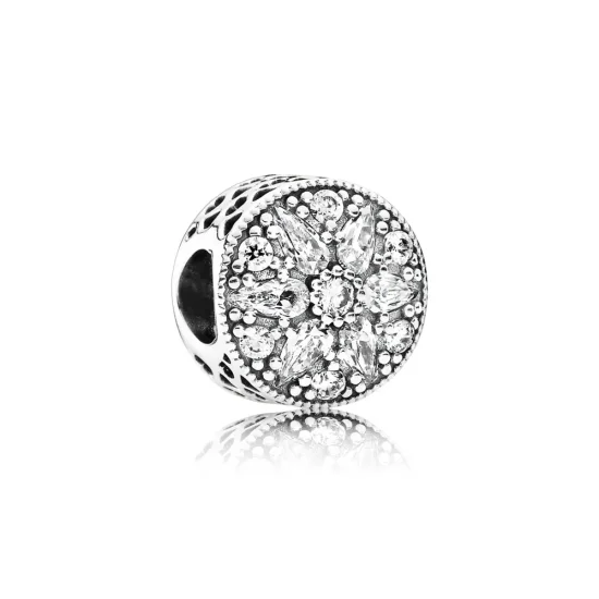 (kép) PANDORA ezüst charm, Sugárzó virágzás 791762CZ