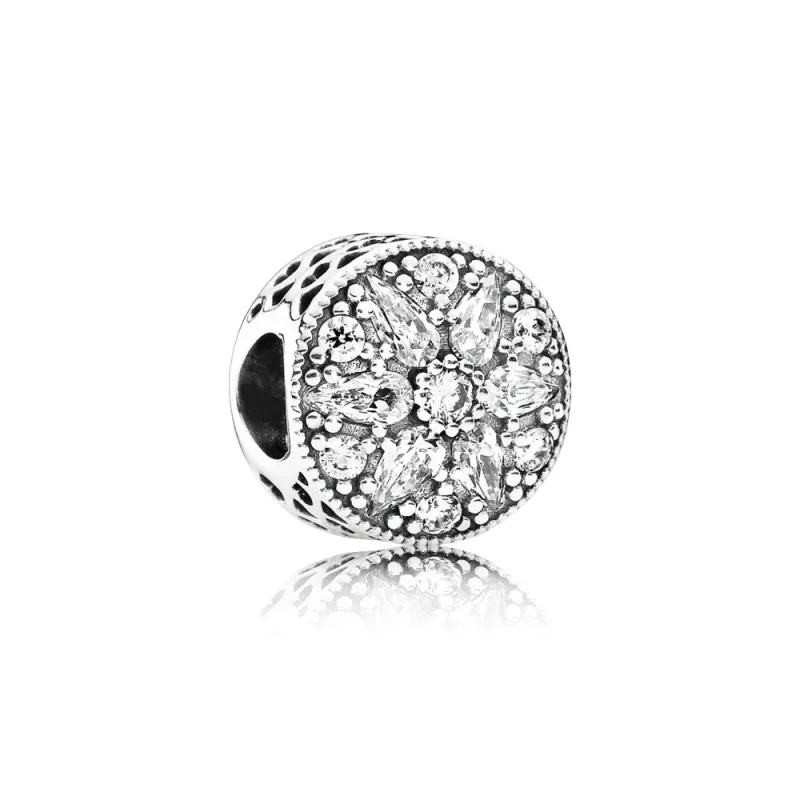 (kép) PANDORA ezüst charm, Sugárzó virágzás 791762CZ