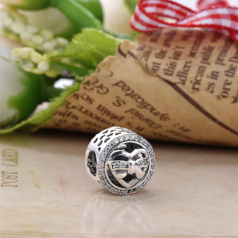 (kép) PANDORA ezüst charm, Szerető nyakkendők - Megtekintés 2