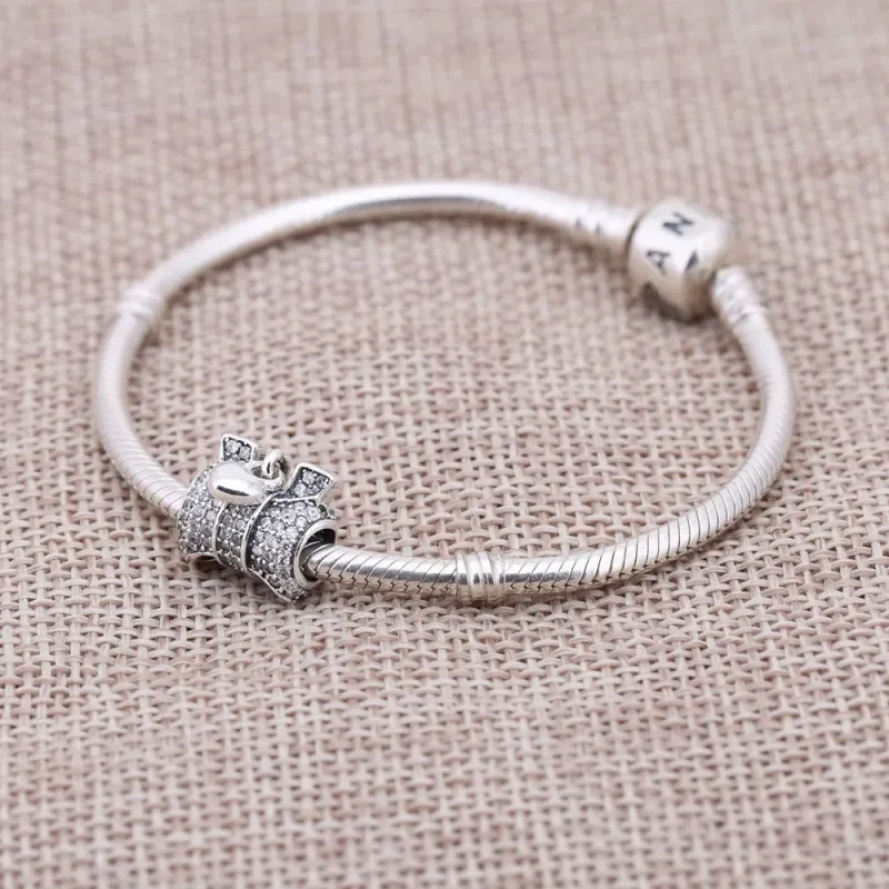 (kép) PANDORA ezüst charm, Szív és Csokornyakkendő - Megtekintés 2