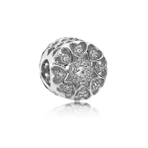 PANDORA ezüst charm, Szívek (kép) PANDORA ezüst charm, Szívek