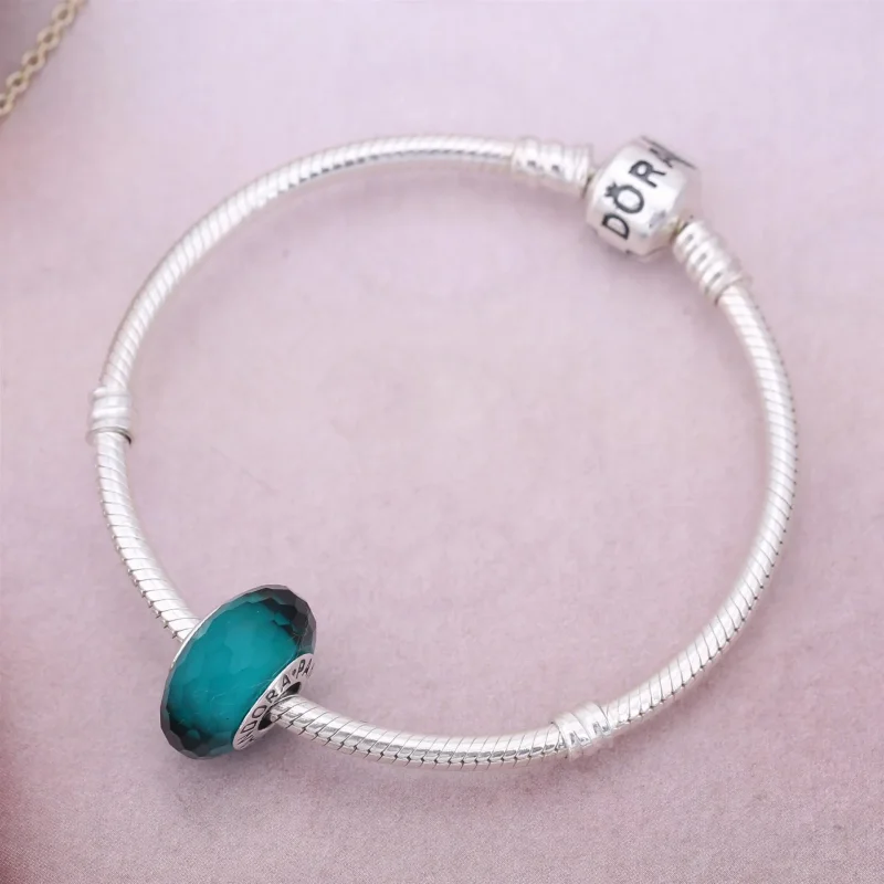 (kép) PANDORA ezüst charm, Teal csiszolt - Megtekintés 2