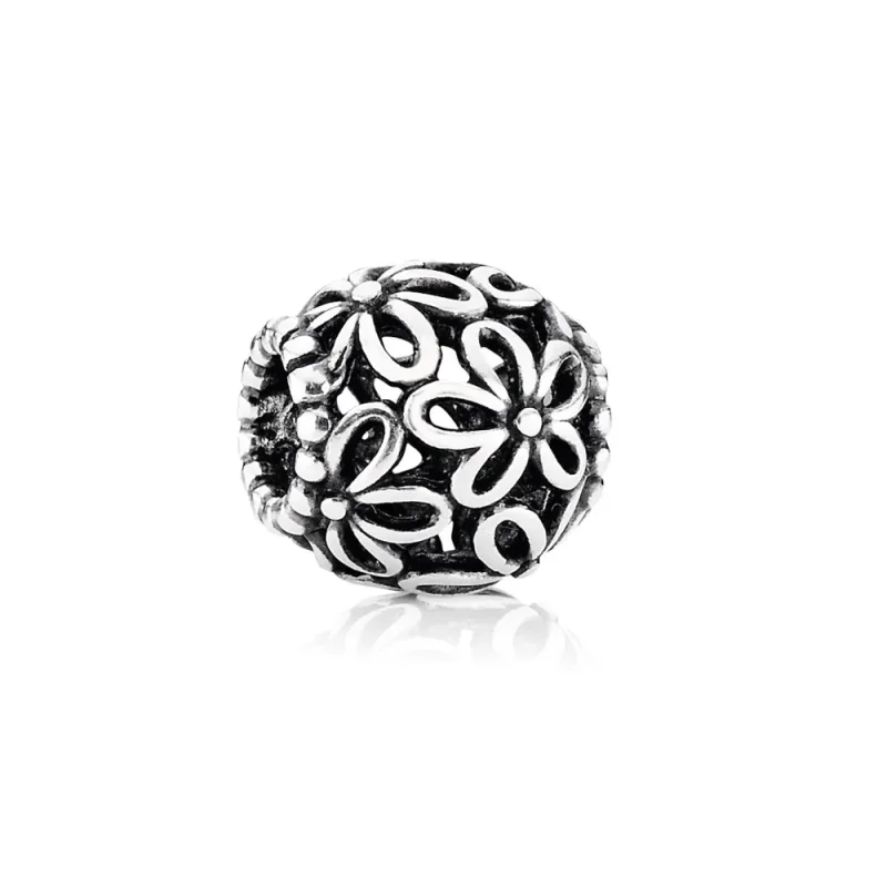 (kép) PANDORA ezüst charm, Vadvirág séta