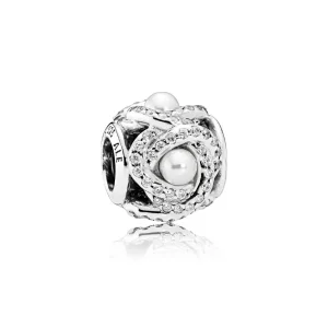 (kép) PANDORA ezüst charm, Világító szerelmi csomó