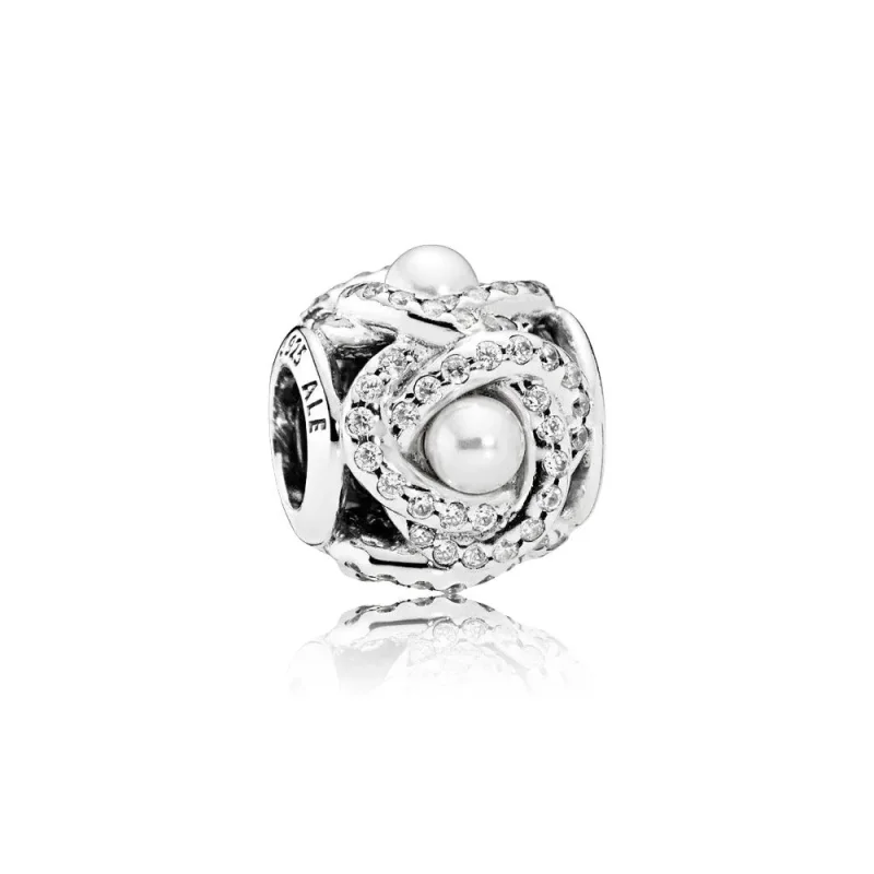 (kép) PANDORA ezüst charm, Világító szerelmi csomó