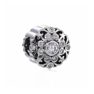 (kép) PANDORA ezüst charm, Vintage virág