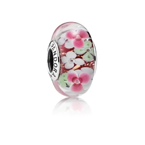 PANDORA ezüst charm, Virágos kert (kép) PANDORA ezüst charm, Virágos kert