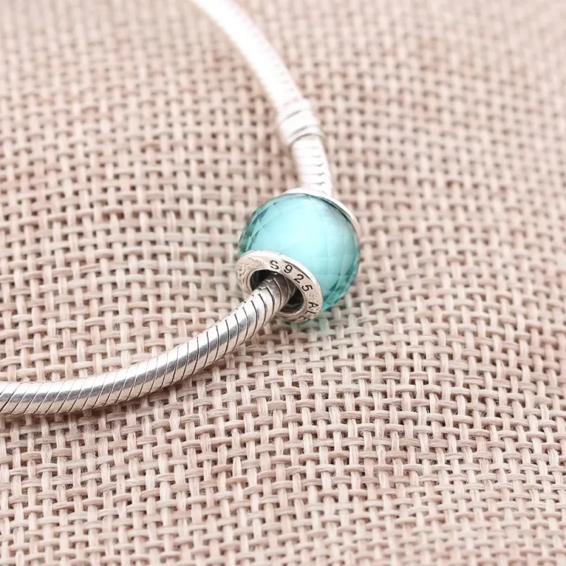 (kép) PANDORA ezüst charm, Zöld vékony - Megtekintés 2