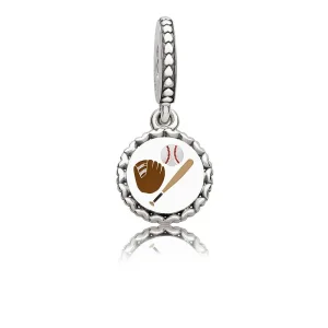 (kép) PANDORA ezüst függő charm, Baseball