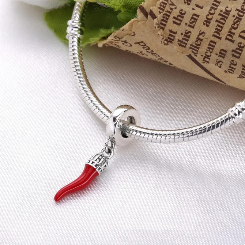 (kép) PANDORA ezüst függő charm, Cornicello - Megtekintés 3