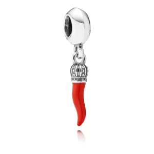 (kép) PANDORA ezüst függő charm, Cornicello