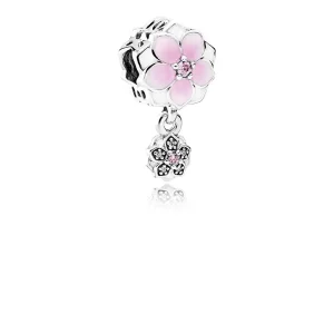 (kép) PANDORA ezüst függő charm, Magnolia Bloom Pale Cerise