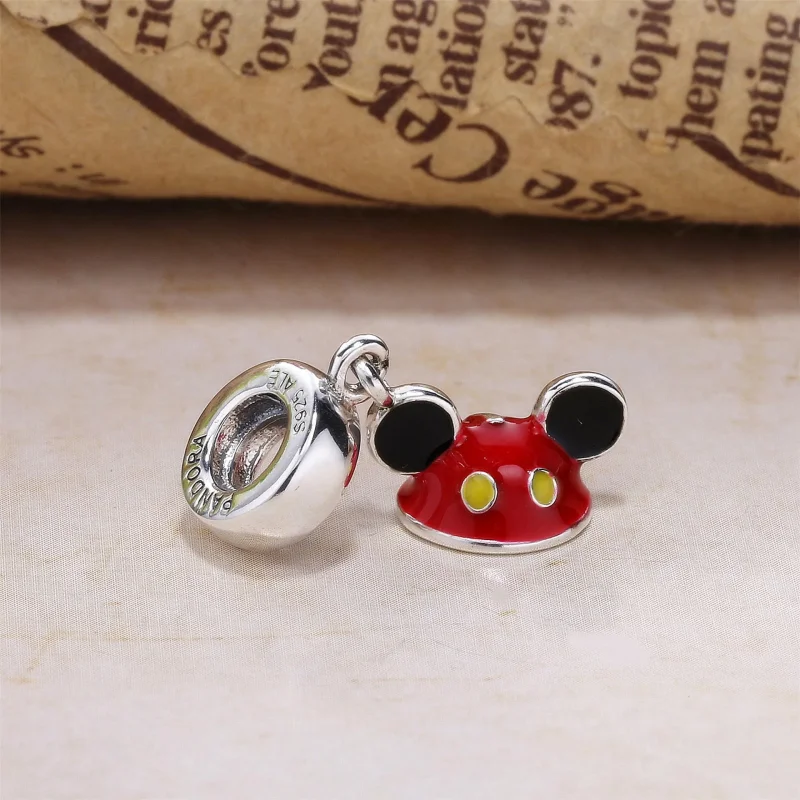 (kép) PANDORA ezüst függő charm, Mickey fülkalap - Megtekintés 3