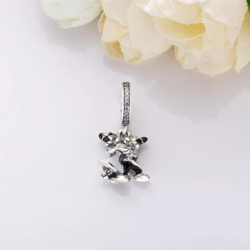 (kép) PANDORA ezüst függő charm, Mickey és Minnie - Megtekintés 3