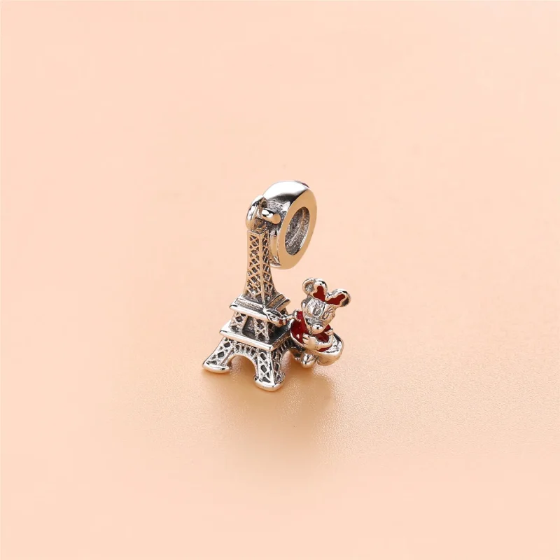(kép) PANDORA ezüst függő charm, Minnie Mouse Eiffel-torony - Megtekintés 3