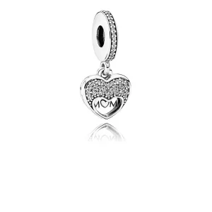 PANDORA ezüst függő charm, Szeretem az anyukám (kép) PANDORA ezüst függő charm, Szeretem az anyukám